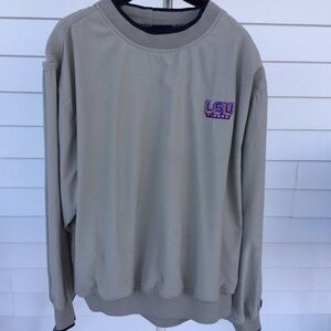 Tommy Hilfiger Golf Windbreaker, Size Large, Beige, Scoop Neck, 2 side Pockets